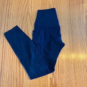 Women’s Lululemon Align Pant 25” in Navy Blue with pockets